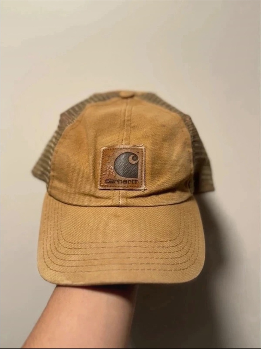 Vintage Made in USA Carhartt Canvas Mesh Trucker Hat